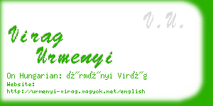 virag urmenyi business card